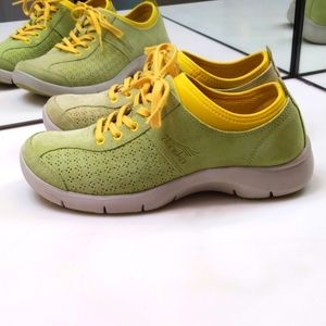 DANSKO ELISE SUEDE GREEN/YELLOW SNEAKERS